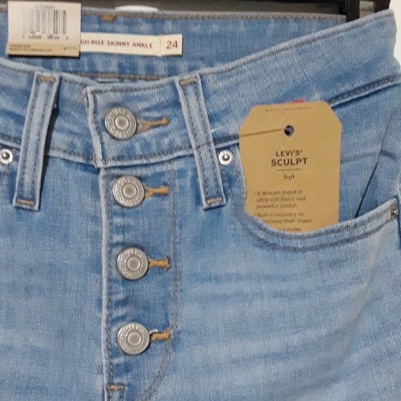 NWT Womens Levis Skinny Ankle 721 Jeans Size 24 - Picture 2 of 9